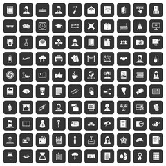 100 writer icons set black
