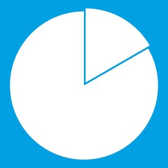 Business pie chart icon white