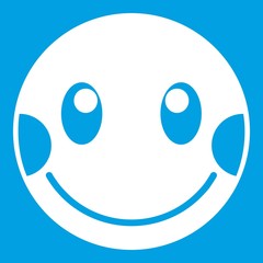 Fototapeta premium Embarrassed emoticon white