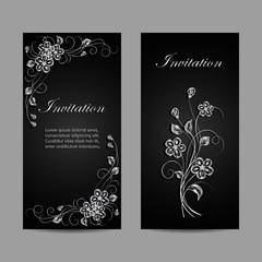 Fototapeta na wymiar Set of invitation cards design.