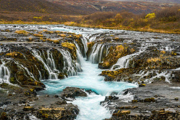 wunderbarer Brúarfoss Wasserfall in Island