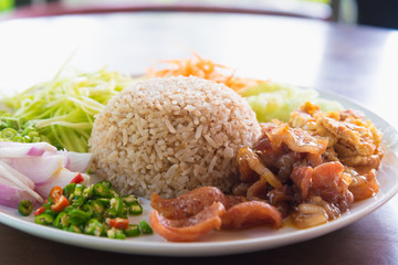 Rice Seasoned with Shrimp Paste