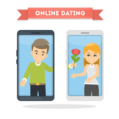 Online dating concept.