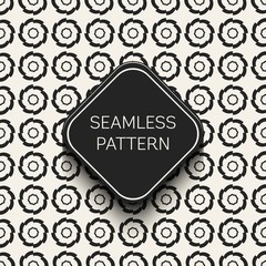 Abstract concept vector monochrome geometric pattern. Black and white minimal background. Creative illustration template. Seamless stylish texture. For wallpaper, surface, web design, textile, decor.