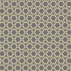 Seamless vector golden ornament. Modern background. Geometric modern pattern