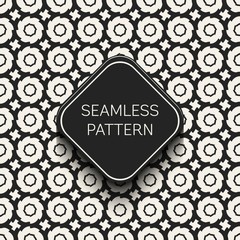 Abstract concept vector monochrome geometric pattern. Black and white minimal background. Creative illustration template. Seamless stylish texture. For wallpaper, surface, web design, textile, decor.