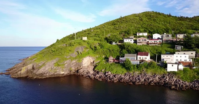 Beautiful Petty Harbour peninsula during summer sunset, Newfoundland, Canada