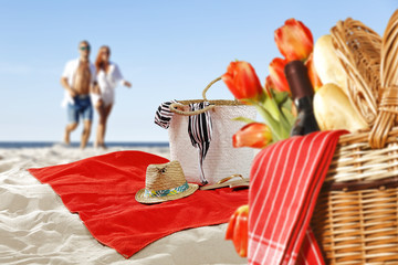 summer time on beach and free space for your decoration 