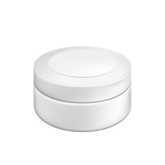 Blank cosmetic package container for cream. Illustration isolated on white background.