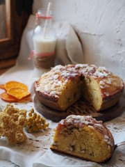 bizcocho de naranja y nueces