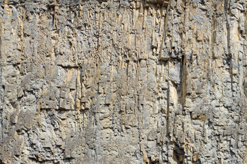 rock face / cliff at a quarry - irregular stone pattern