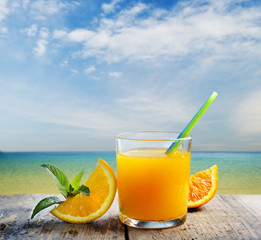 Cocktail on tropical  beach