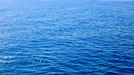 Blue sea water background.
