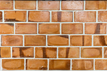 orange brick background,indoor wall surface decoration.