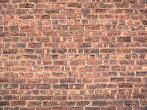 Red brick wall background wallpaper. Backdrop layer.