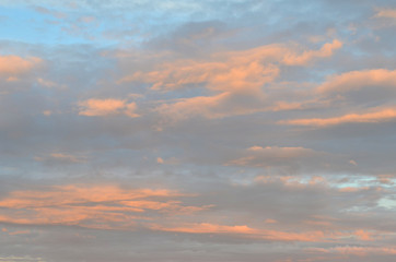 Sky and clouds at sunset