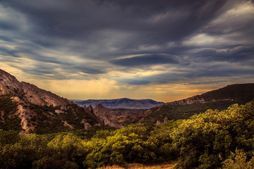 Fototapeta premium Amazing mountain landscape in the Crimea.