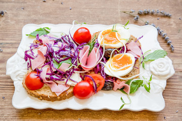 A plate of breakfast 