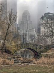 Fototapeta na wymiar Gapstow bridge Central Park, New York City