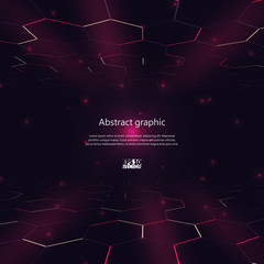 Background of futuristic surface with hexagons