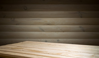 background of barrel and worn old table of wood