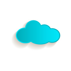 vector cartoon cloud icon symbol. Isolated illustration on a white background. Autumn object concept