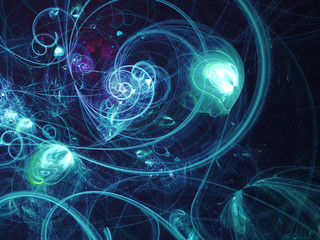 Abstract fractal background 3D rendering