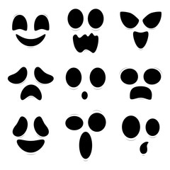 Silhouette Ghost Faces