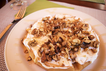 Pecan and Yoghurt Waffle