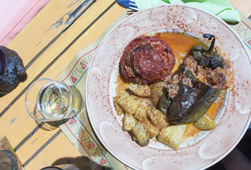 Stuffed Pepper adn Potato Dinner