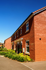 Fototapeta na wymiar New houses in Britain, street view
