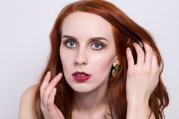 Red Hair Young Woman