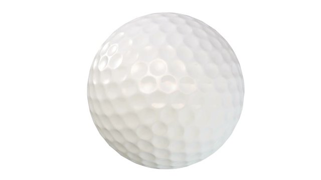 Golf ball spinning with alpha matte - Loopable animation in 4k  Video of golf ball in 4k:   1. Golf ball on the white background 2. Separate alpha matte