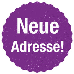 Neue Adresse Sticker - Vektor - Violett