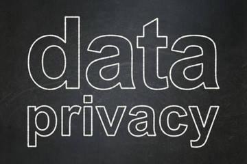 Privacy concept: Data Privacy on chalkboard background