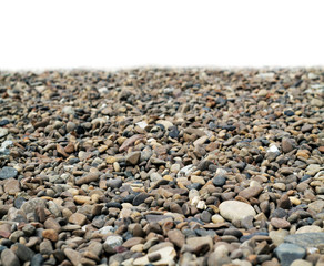 Sea pebbles. Small stones gravel texture background.Pile of pebbles, thailand.Color stone in background.