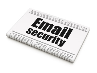 Security concept: newspaper headline Email Security