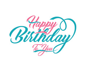 Happy Birthday typography. Vector Illustration