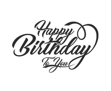 Happy Birthday typography. Vector Illustration