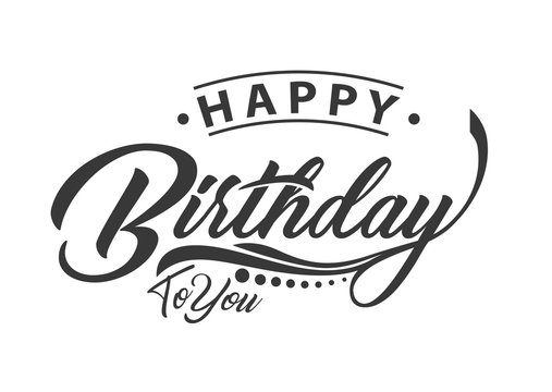 Happy Birthday typography. Vector Illustration