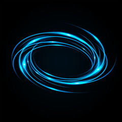 Round blue light twisted, Suitable for product advertising, product design, and other. Vector Illustration