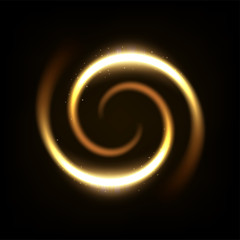 Round yellow light twisted, Suitable for product advertising, product design, and other. Vector Illustration