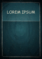 Obraz premium Empty border on blackboard chalkboard background
