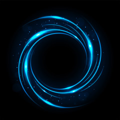 Round blue light twisted, Suitable for product advertising, product design, and other. Vector Illustration