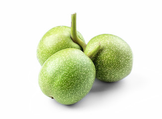 walnuts isolated white background