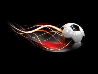 Soccer Ball with glowing tail