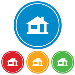 Home icon, house silhouette