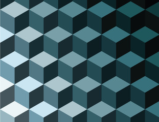 abstract vector background tridimensional cubes optical illusion, geometric pattern