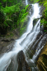 Nature landscape of waterfall hidden in the tropical, Thailand