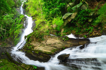 Nature landscape of waterfall hidden in the tropical, Thailand